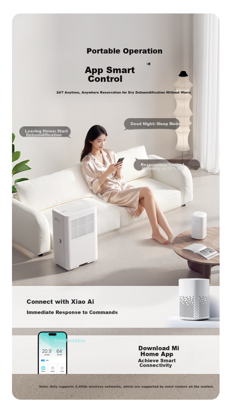 VINO Dehumidifier 16L/Day 32㎡ WiFi Connected Quiet Clothes Drying VD16E-FA5A(WH) 10
