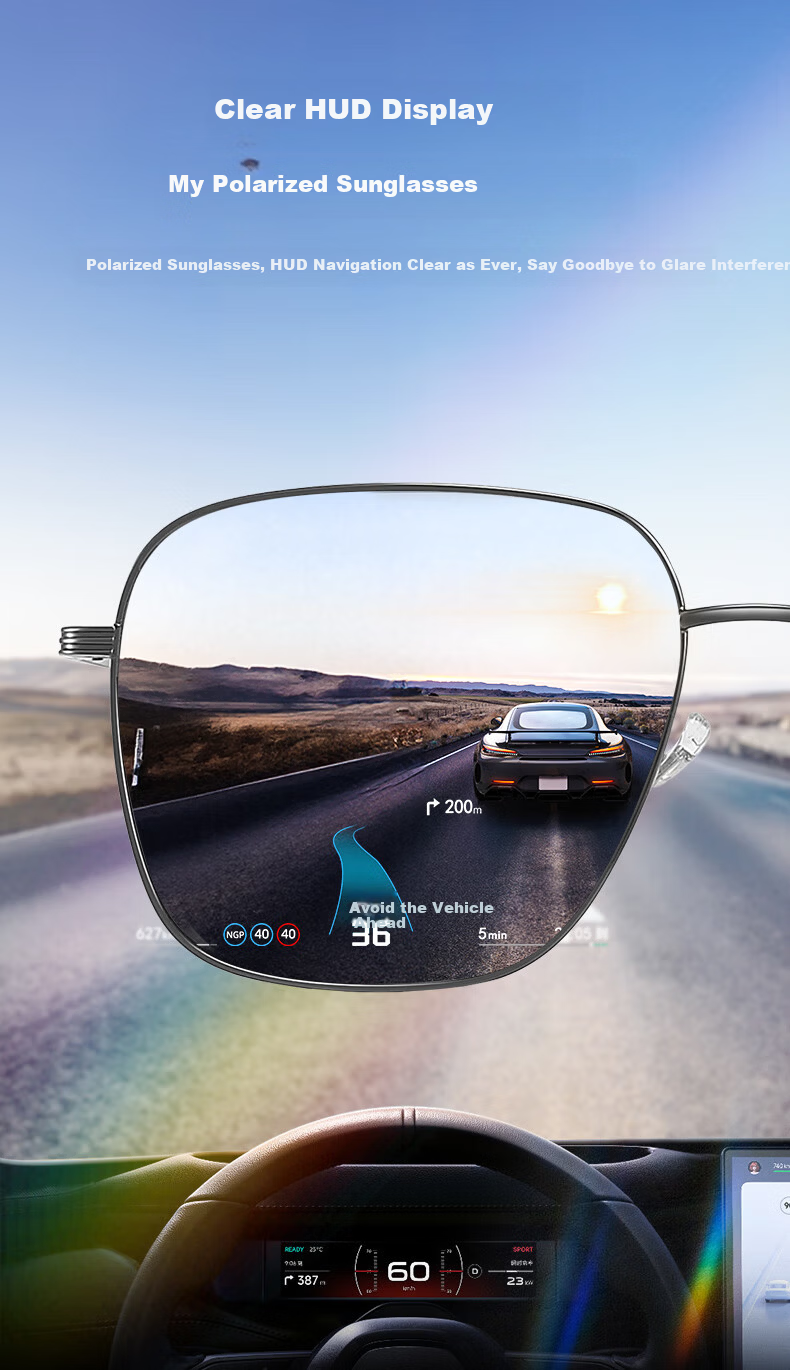 Jiaboli Polarized Photochromic Sunglasses for Men HUD Dedicated Day and Night Driving Glasses 2026 New Model 2