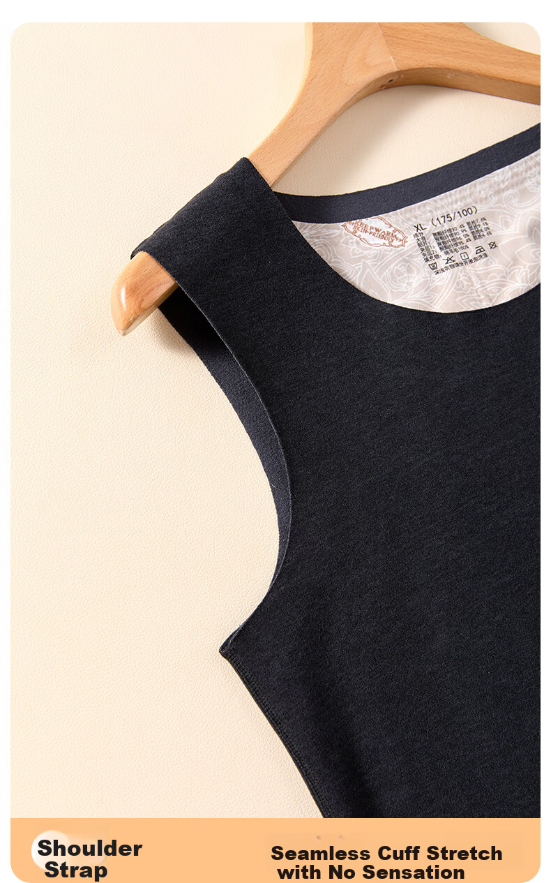 MiiOW Seamless Thermal Wool Waist Support Innerwear Fleece-Lined Thickened Vest Sleeveless Jacket Autumn Winter 8