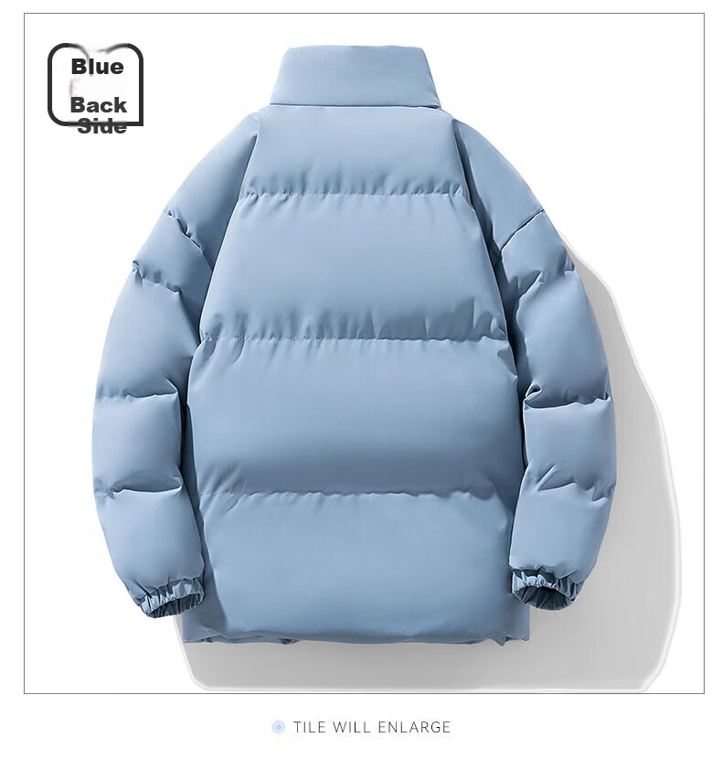 NASA MARVEL Men's Cotton Padded Jacket Winter Thick Warm Casual Trendy Couple's Coat 18