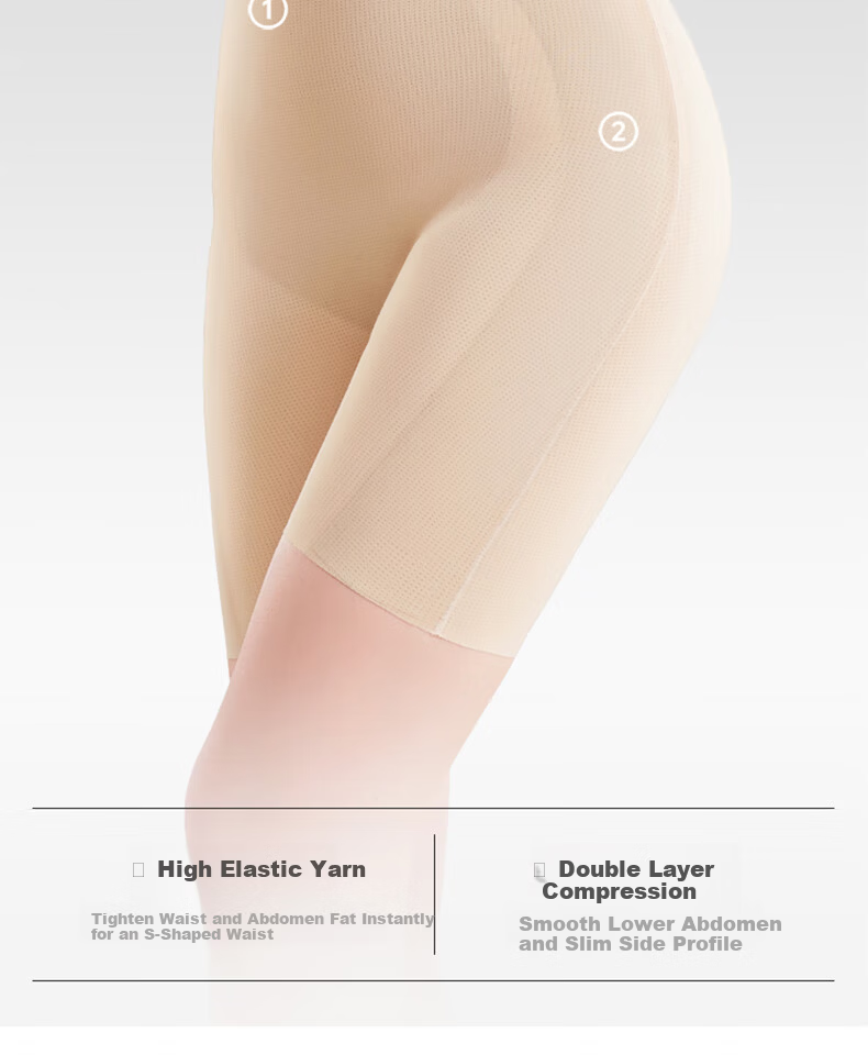 LUCKMEEY [Wang Ju's Choice] Mid-Rise Tummy Control Pants, Strong Shaping, Belly Slimming, Butt-Lifting, Anti-Chafing, Breathable Safety Shorts 7