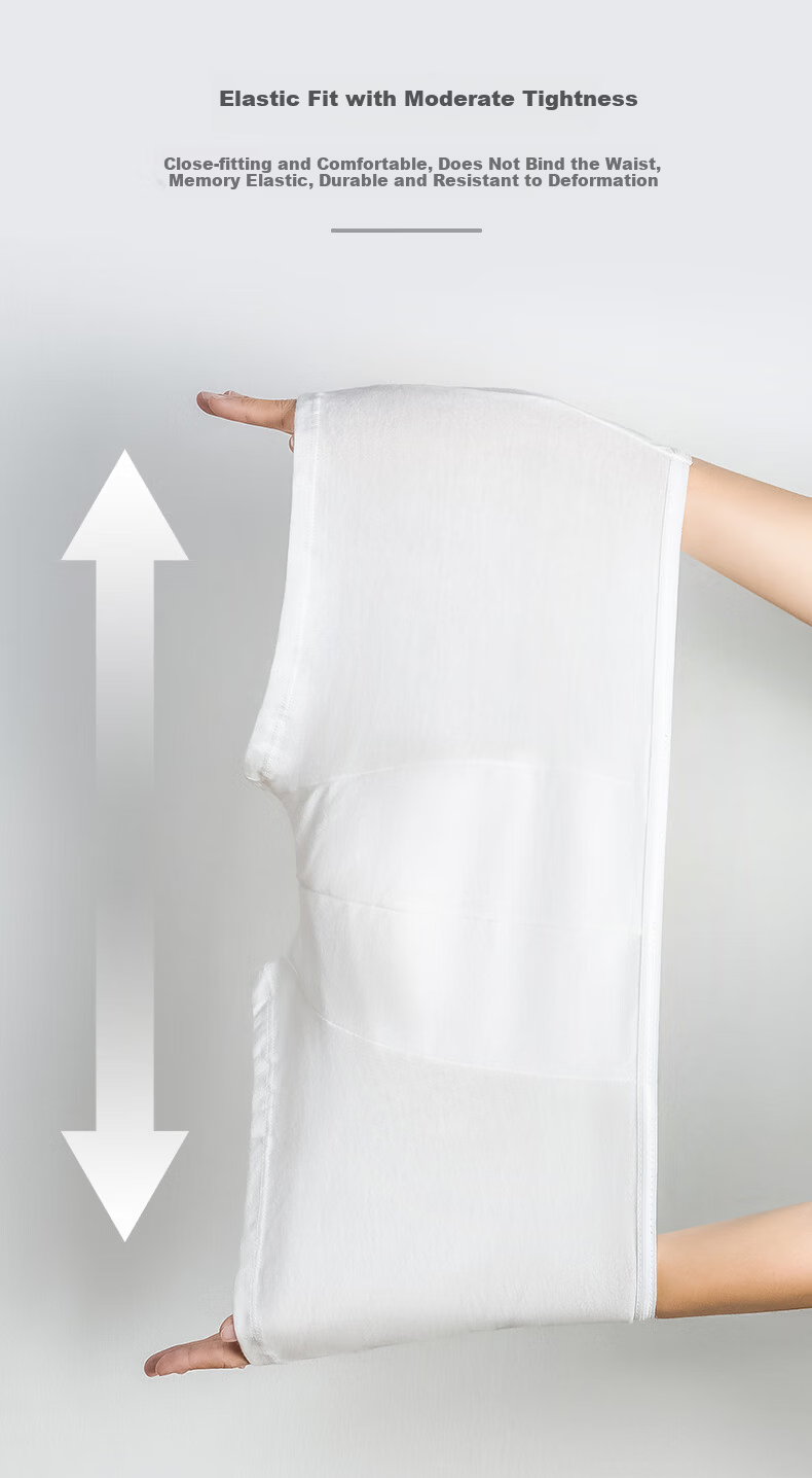 JiaTu Pure Cotton Disposable Men's Boxer Briefs Wash-Free Travel Portable Underwear White Size L 5