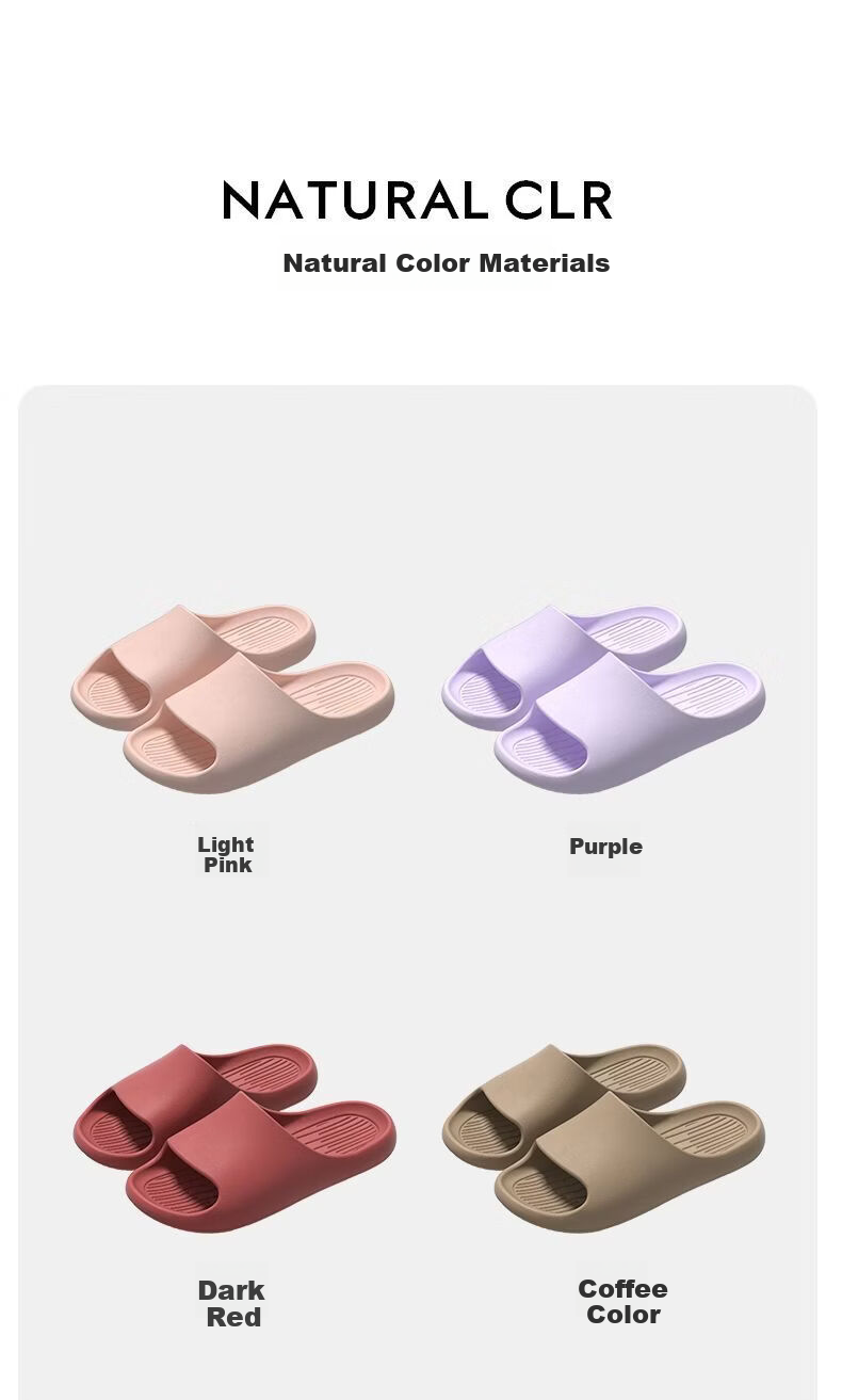 ABFE Men's Soft Sole Shower Slippers Home Non-Slip Indoor Bathroom Couple Slippers Women's Pink Size 36-37 5