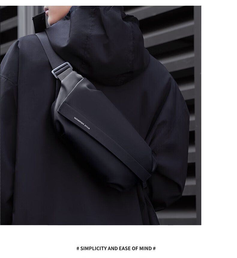 Warrior Men's Crossbody Bag 2026 New Magnetic Buckle Chest Bag Casual Commuter Shoulder Bag Portable Waterproof Cycling Bag 23
