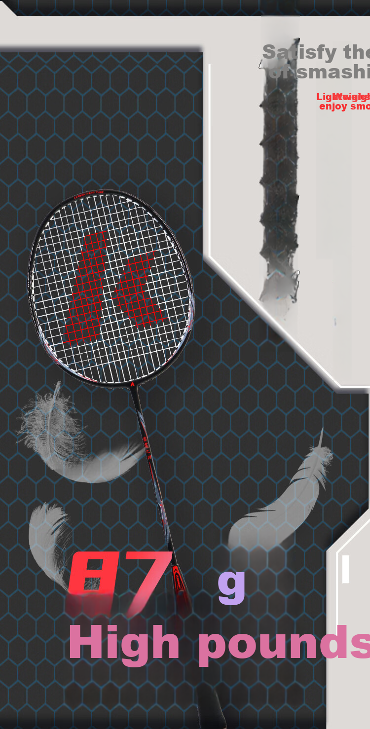KAWASAKI Thunder Blade Badminton Racket High Cost-Performance Durable Entry-Level Racket Single [White Purple] 8