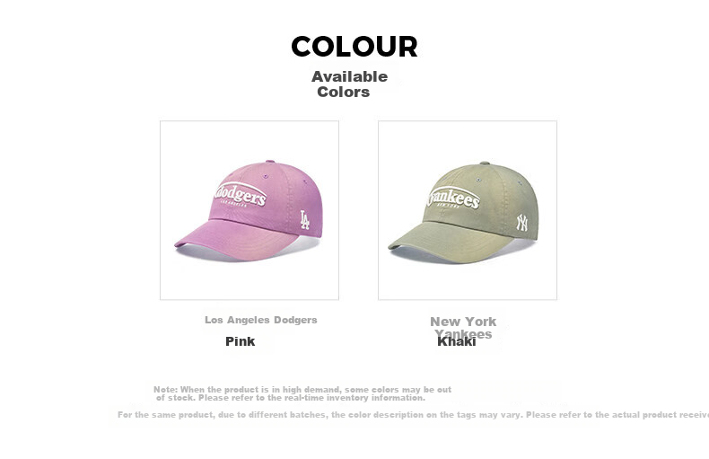 MLB Baseball Cap Duckbill Hat Zhang Ruonan Soft Top 26 Styles [520] 3ACPV076N-07PKS 2