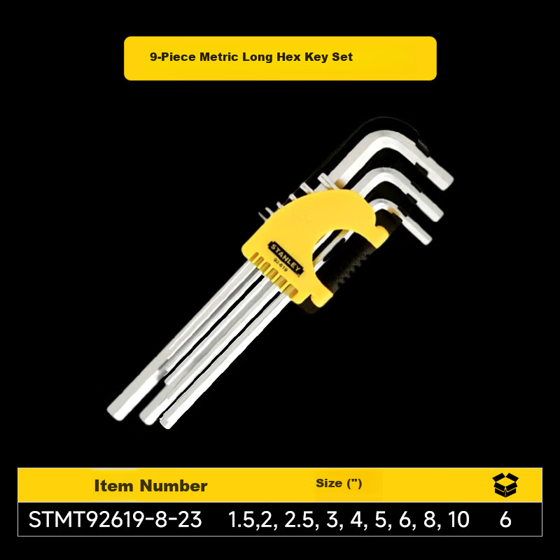 STANLEY 9-Piece Metric Long Hex Key Set 1.5-10mm STMT92619-8-23