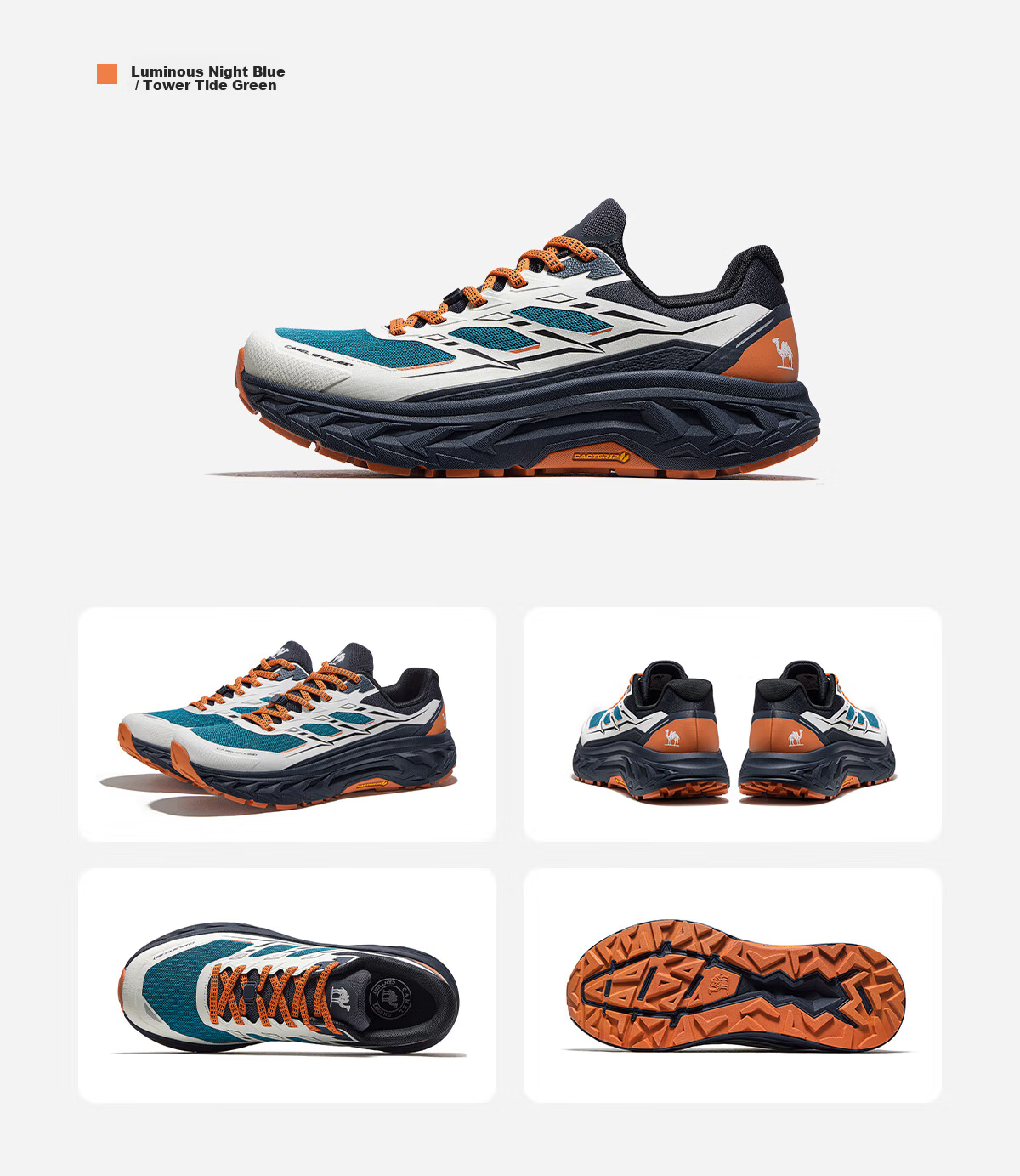 CAMEL [Wang Junkai Edition - Mountain Shadow] Off-Road Running Shoes Unisex Professional Outdoor Sports Cushioning Running Hiking Shoes 19