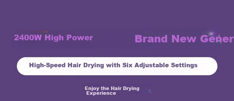 AUX High-Power 2400W Hair Dryer with Negative Ion Technology, High-Speed Strong Wind, Home Use Electric Hair Blower for Men and Women, Gift for Girlfriend 4