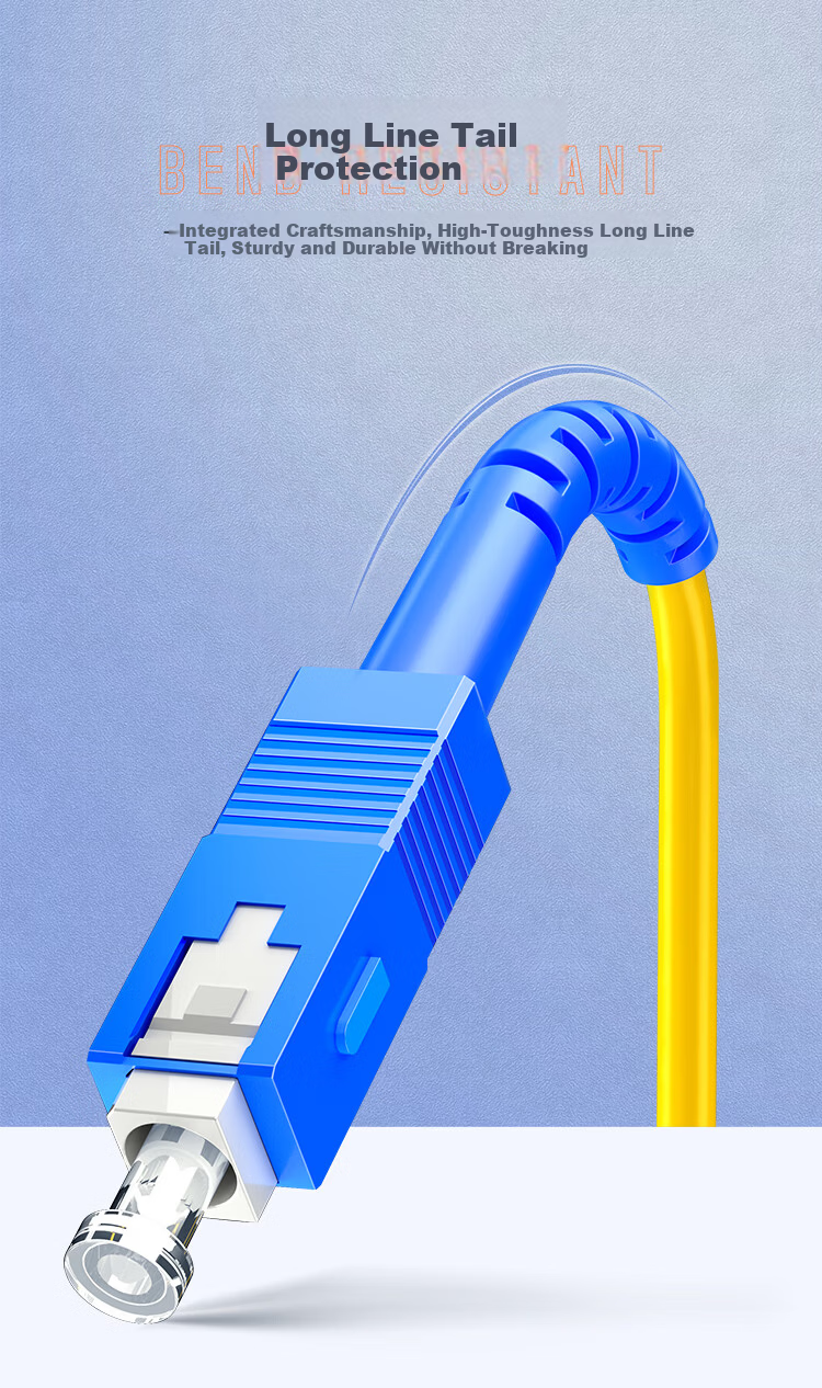 Z-TEK Telecom Grade Fiber Optic Patch Cord SC-SC Single Mode Simplex Tail Fiber Flame Retardant Low Smoke Halogen-Free Fiber Optic Cable 2m ZY-SCSC02 16
