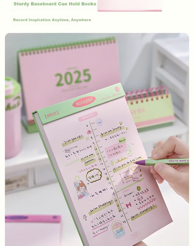 Sannianerban Microfiber Color-Block Tear-Off Notebook, 100 Sheets, High-Quality Sticky Notes, Non-Adhesive Memo Pad, Student Learning Notebook, Record Book, Xizi Blue 7