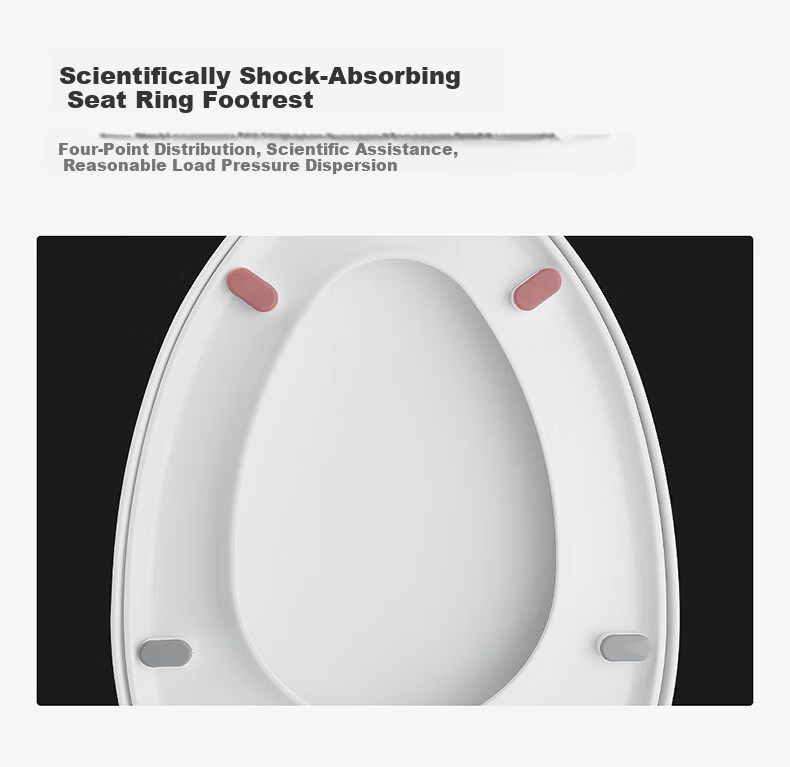 MICOE Toilet Seat Universal Household Water-Flushing Toilet Ring Accessories Squat Toilet Cover Plate Thickened Slow-Close Squat Toilet Seat Ring 21