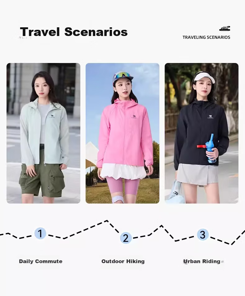 CAMEL Outdoor Original Yarn Sunscreen Jacket Women 26 Spring Summer New High Breathability Water-Repellent Durable Lightweight Coat Unisex 9001 13