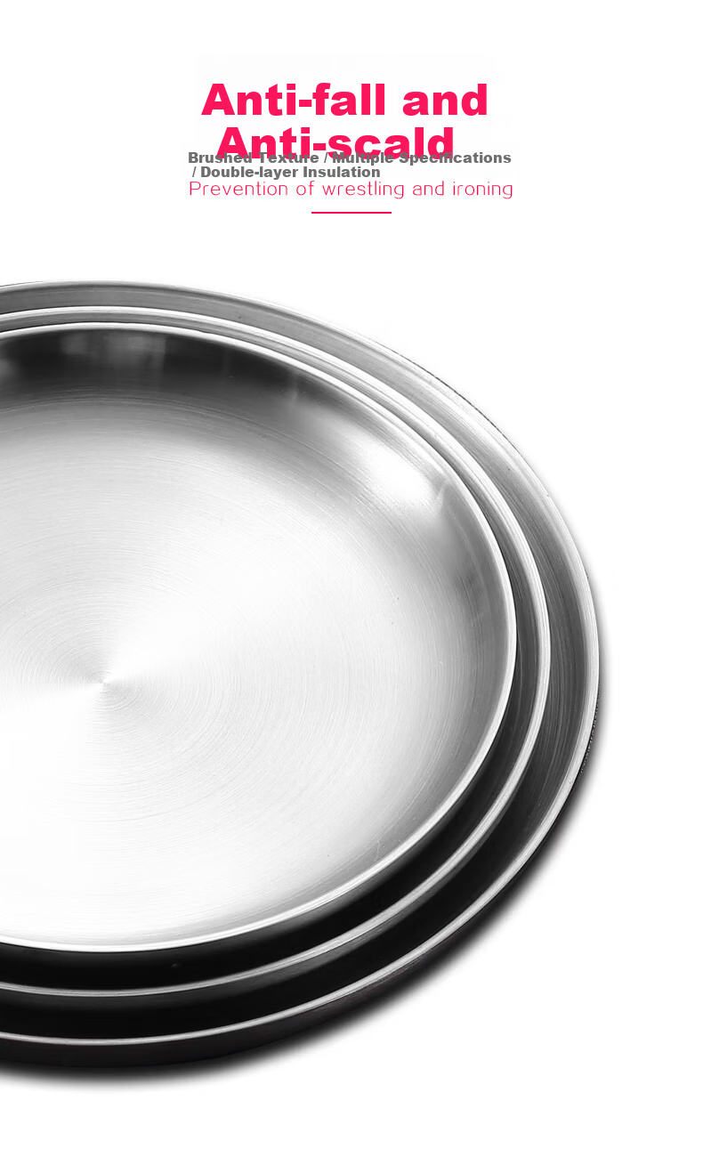 MAXCOOK 304 Stainless Steel Plate Dish, Deep Bowl 16cm, Thickened And Widened, Drop-Resistant MCWA4182 3
