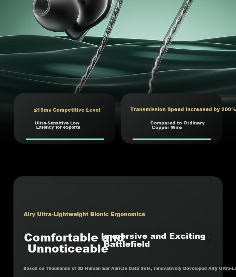IKF Night Festival Wired In-Ear Gaming Headset FPS Dedicated Extended Gaming Earphones Type-C Fearless Contract Delta PC PUBG Mobile 10