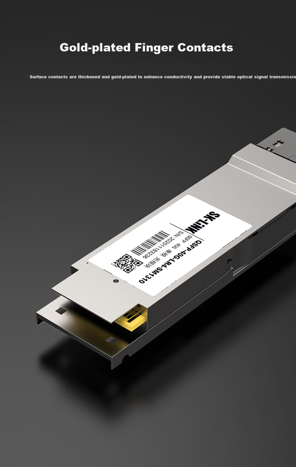 SK-LINK 40G Optical Module Multimode QSFP-40G-SR4-MM850 Fiber Module (850nm 100m MPO Interface) Compatible with Huawei 6