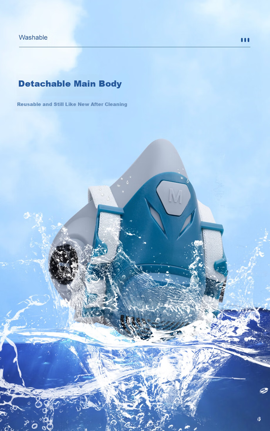 HAI GU HG-600 Silicone Half Face Gas Mask Respirator Acidic Organic CO Formaldehyde Toxic Gas Protection Half Mask 5