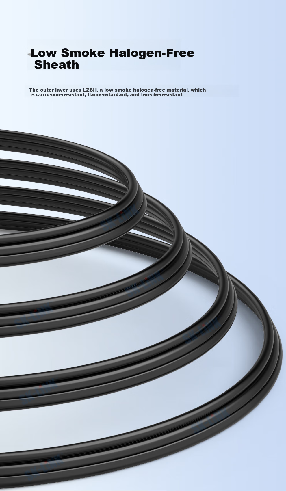 SK-LINK Single-Mode Simplex Outdoor 1-Core 3-Steel Wire Self-Supporting Butterfly Low-Smoke Halogen-Free Patch Fiber Optic Cable Broadband Fiber Optic Drop Cable 100m SWGLSM-100M 5