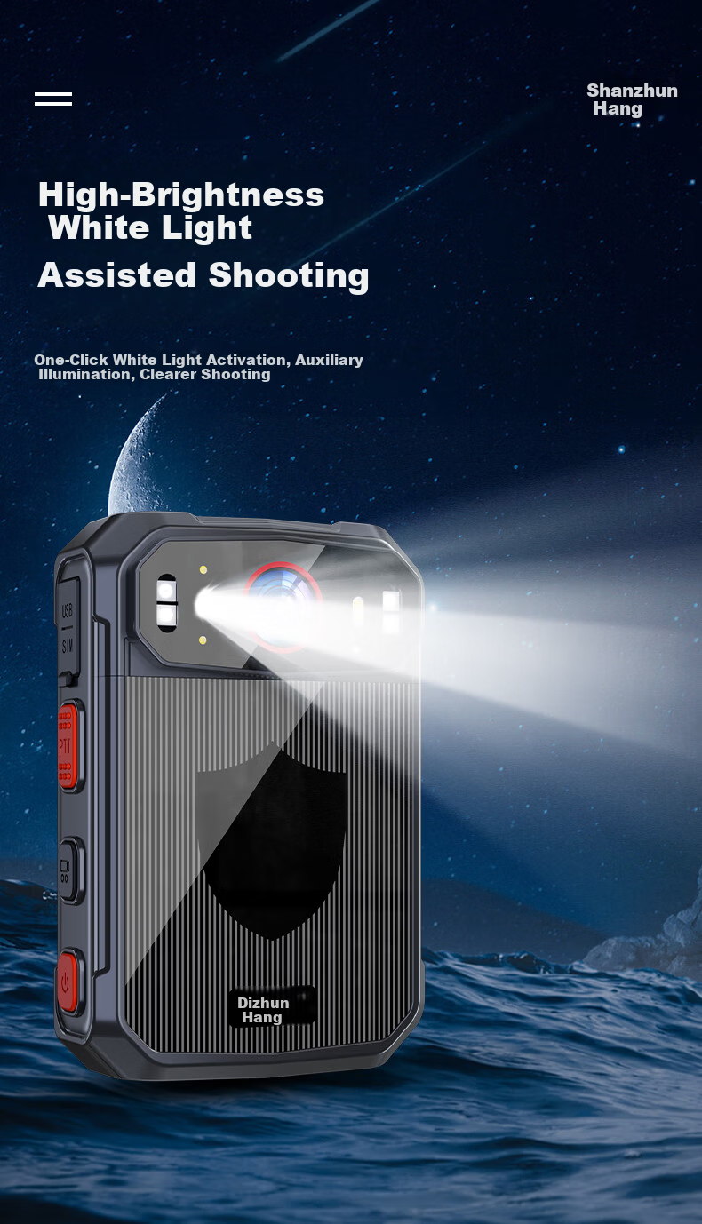 Zhunhang 4G Law Enforcement Recorder with GPS Beidou Positioning Remote Monitoring Audio Real-time Dispatch Camera G5-64G 13