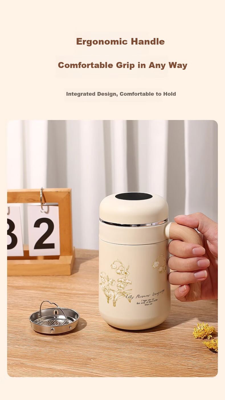 Mi Xiaoshu Insulated Water Bottle for Women High-Value Office Tea Separation Brewing Cup 316 Stainless Steel Nurse Mother's Day Gift 17