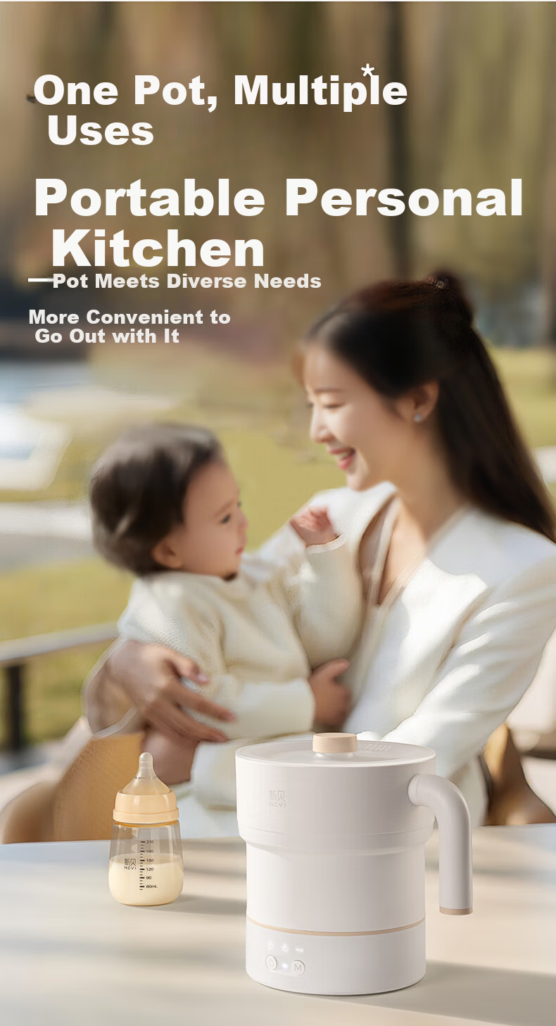 Xinbei Thermostatic Kettle Portable Foldable Baby Milk Warmer Milk Temperature Controller Water Boiler Health Kettle 2