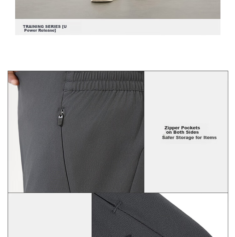 361° Men's Sports Pants Spring Summer New Sun Protection Casual Cool Stretch Straight Leg Trousers 652614713-2 11