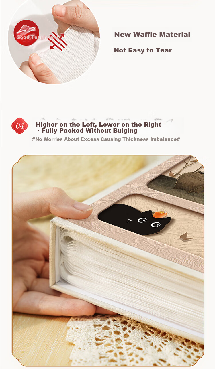 Mili Guofeng Small Photo Album Large Capacity Commemorative Album Insert 5/6/7 Inch Polaroid 3 Inch Family Baby Growth Photo Book Mother's Day 520 Gift 6