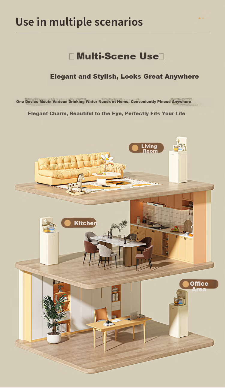 MeiLing Tea Bar Machine for Home Use, Multifunctional All-In Cabinet with Cooling Function, Bottom-Loading, Strontium-Rich Mineralized Bottom, Water Supply from Top, Intelligent Constant Temperature Water Dispenser MY-DAN7001B [Mobile Phone Remote Control] 16