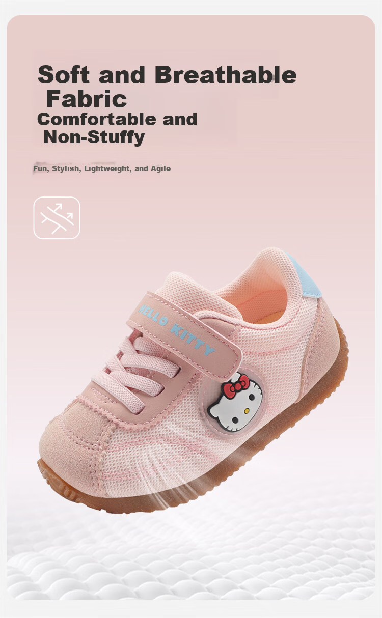 Hello Kitty Kids Girls Toddler Classic Retro Casual Lightweight Comfortable Sports Shoes 6116 Yellow Size 28 4