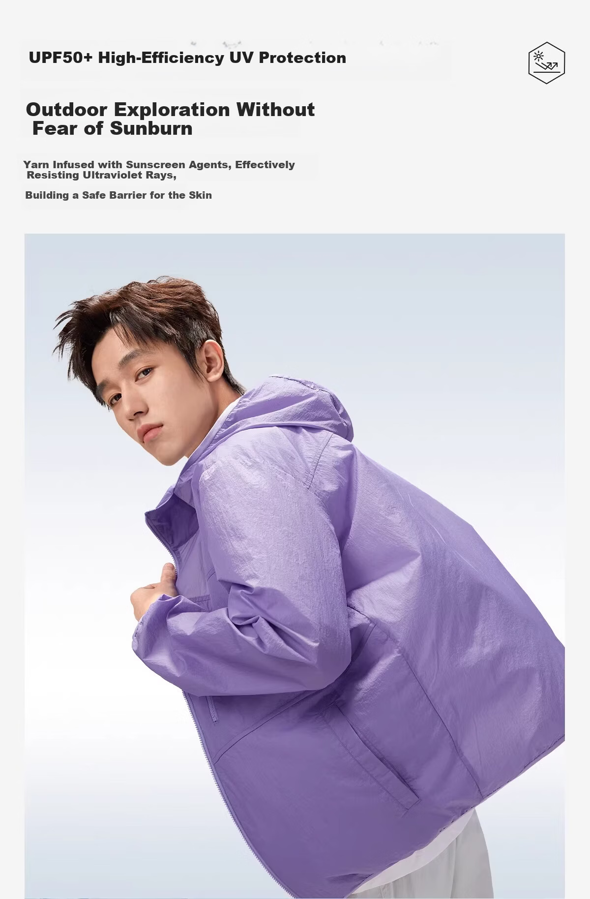 CAMEL Outdoor Sun Protection Jacket 2026 Spring Summer New Men's Breathable UV Protection Water-Repellent Sports Coat O018 4