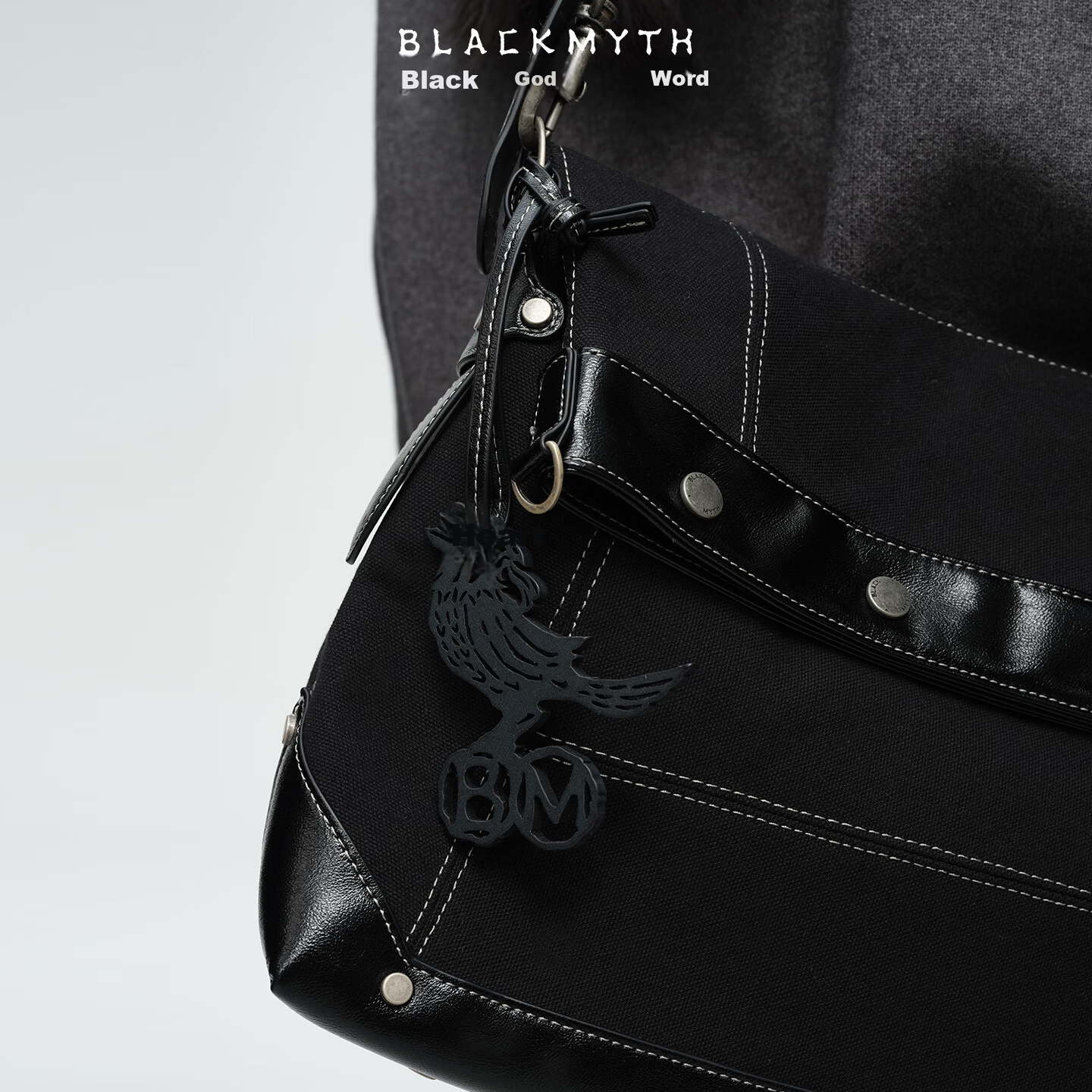 Black Myth Dual-Use Shoulder Crossbody Bag Wukong Style Commuter Lightweight Casual Backpack
