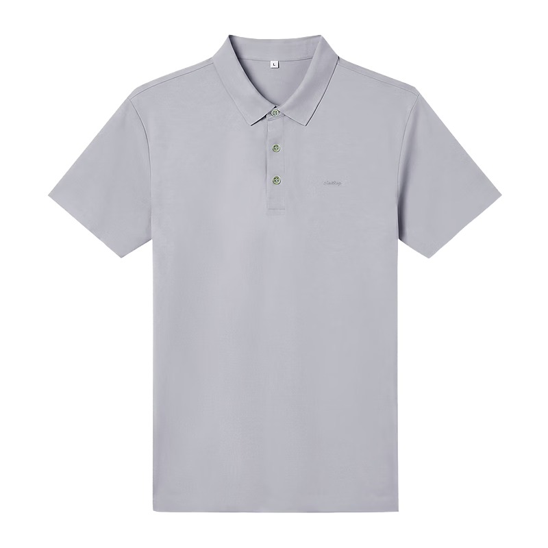 Hodo Red Bean Mulberry Silk Blend Short Sleeve Polo Shirt Men Summer Cool Comfortable Breathable Cotton T-Shirt Men Collared T-Shirt