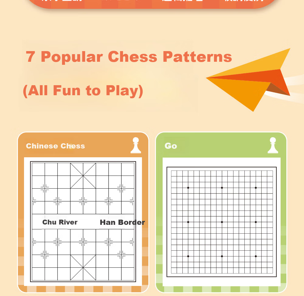 M&G Nine-In Multifunctional Advanced Board Game Set Including Chess, Go, Gomoku, Ludo, Elementary School Birthday Gift 2