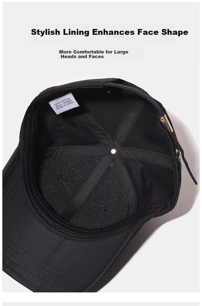 Miiow Men's Summer New Baseball Cap Large Size Deep Fit Simple Versatile Trendy Duckbill Hat 9