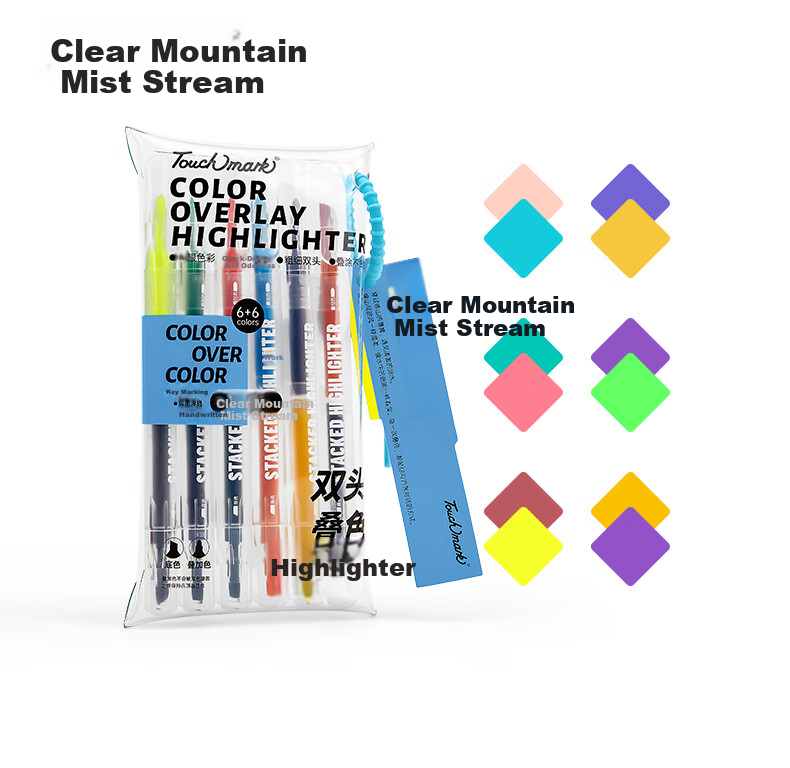 Touch Mark Colorful Highlighter Gel Pen, 18 Colors, Luminous Sand Fluorescent Pen, Elementary School Student Planner Handwritten Report Pen, Specialized Marker Pen for Notes, Children's Day Birthday Gift for Boys And Girls 16