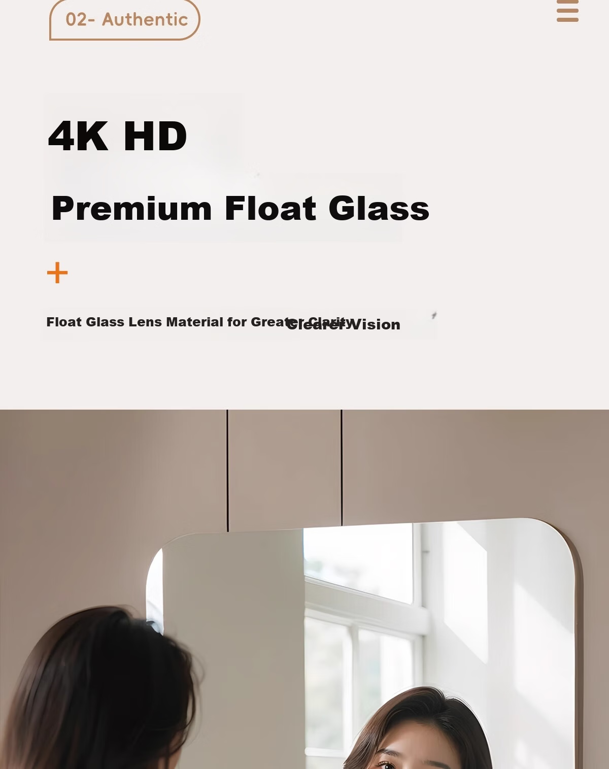 Millennium Huafu Self-Adhesive Wall Mirror Full-Length Bedroom Makeup Hanging Dressing Mirror 40*120cm 9