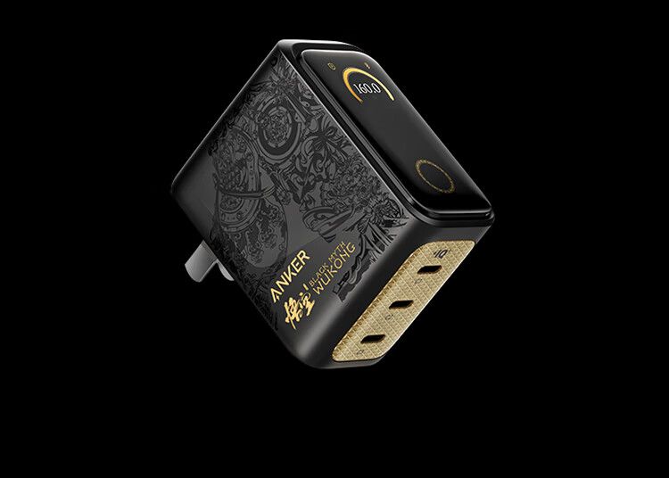 ANKER [Black Myth Wukong Collaboration] Anker Spirit Light Smart Display Charger Pro 160W Prime GaN Type-C Fast Charger Compatible with Apple iPhone 17 32