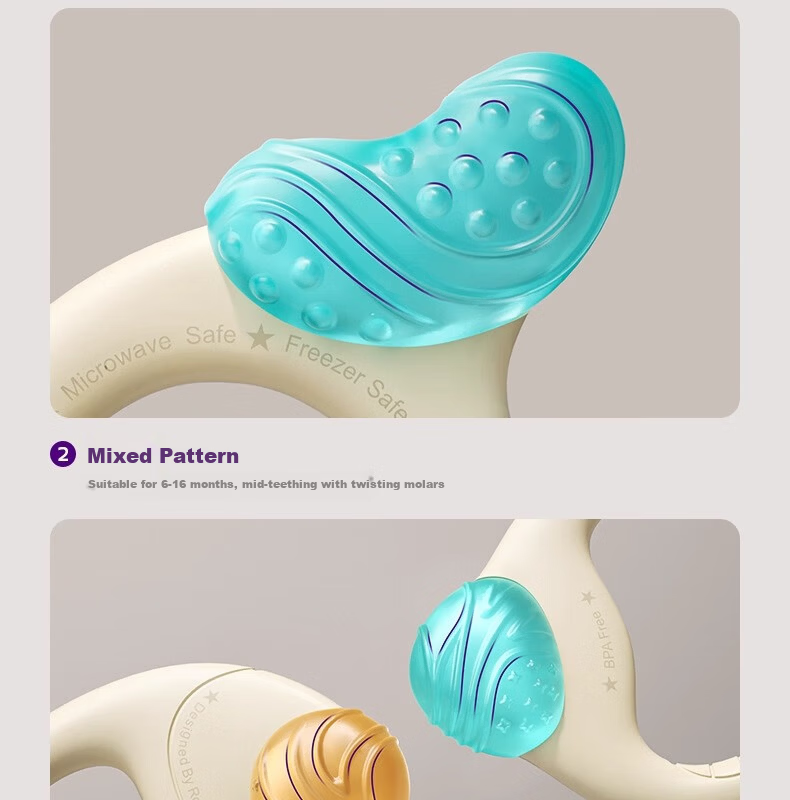 AVENT Philips Baby Manhattan Handheld Ball Teething Toy Food-Grade Silicone Chew Toy for Babies Preventing Hand Sucking 12