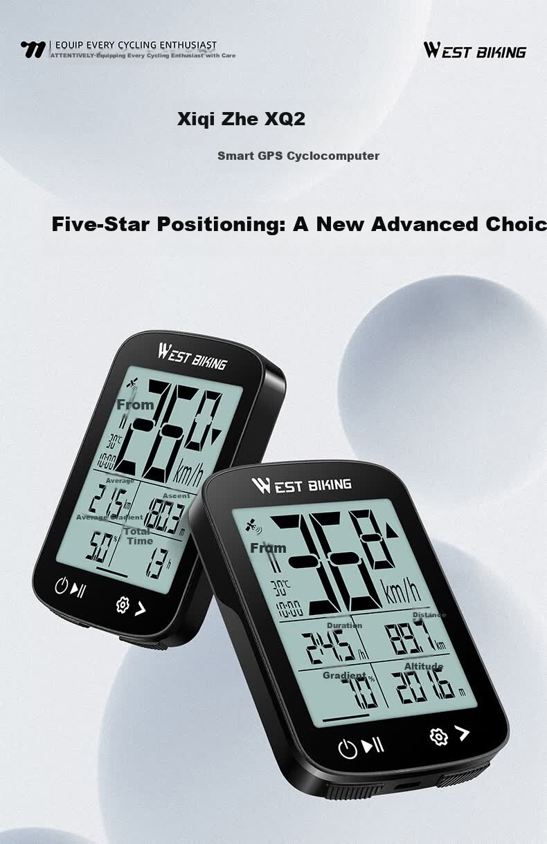 WestBiking XQ2 Road Bike GPS Smart Wireless Speedometer Quick Connect Mountain Cycling Odometer Cycling Device 1