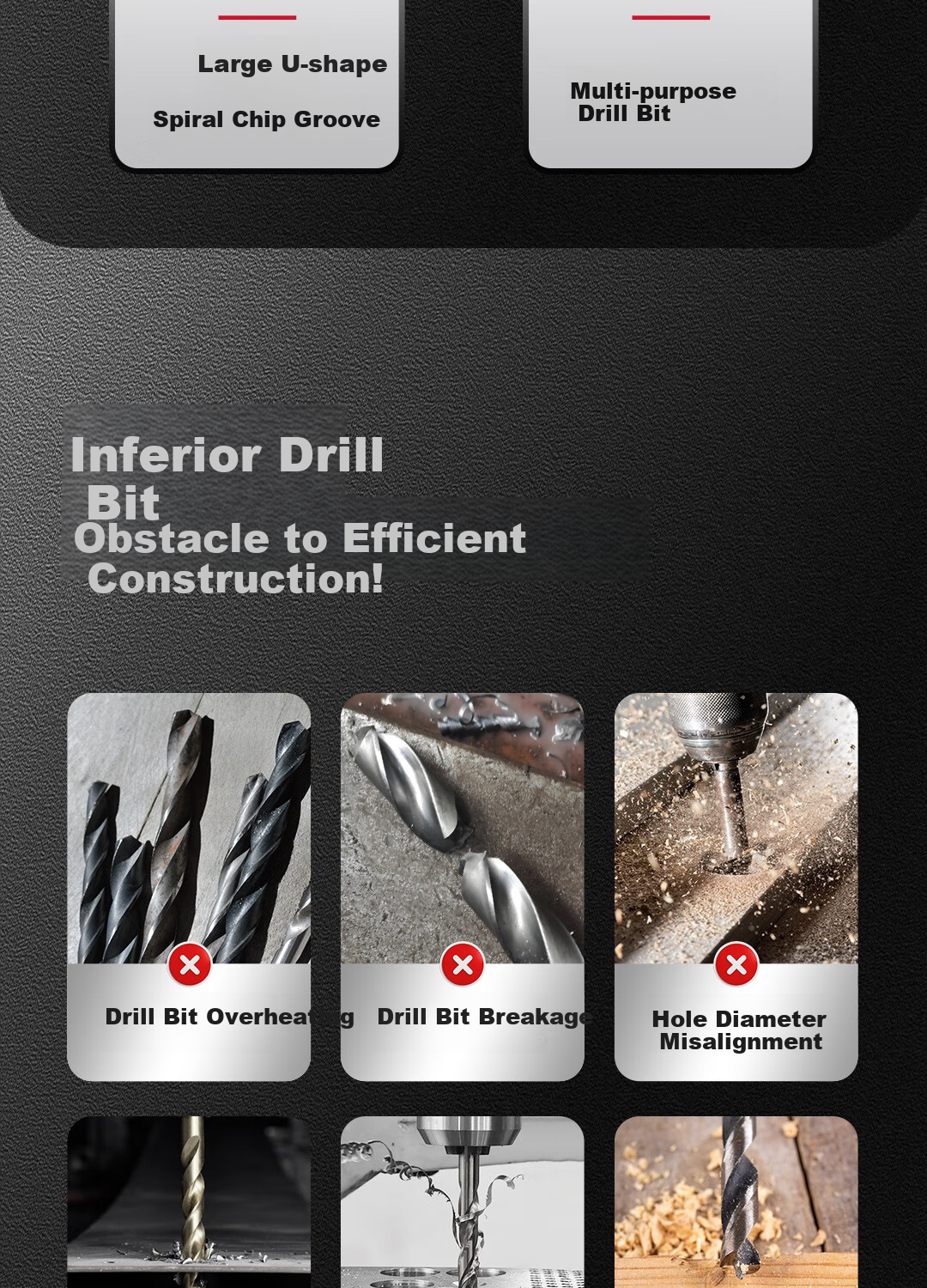 Deli M35 High Cobalt Industrial Grade 3.2mm Twist Drill Bits for Concrete Metal Stainless Steel, 10 Pieces Box 3