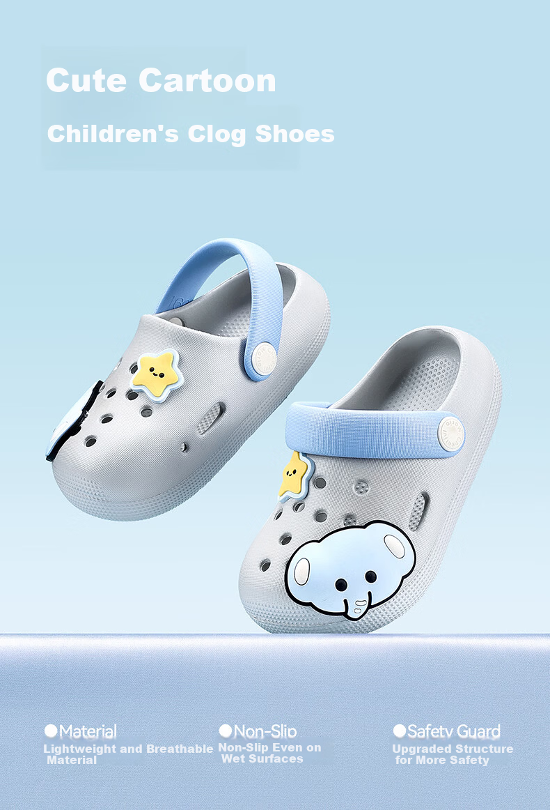 Cheerful Mario Kids Cartoon Cute Slippers Boys Summer Clogs for 2-3 Year Old Toddlers Beach Outdoor Sandals 1