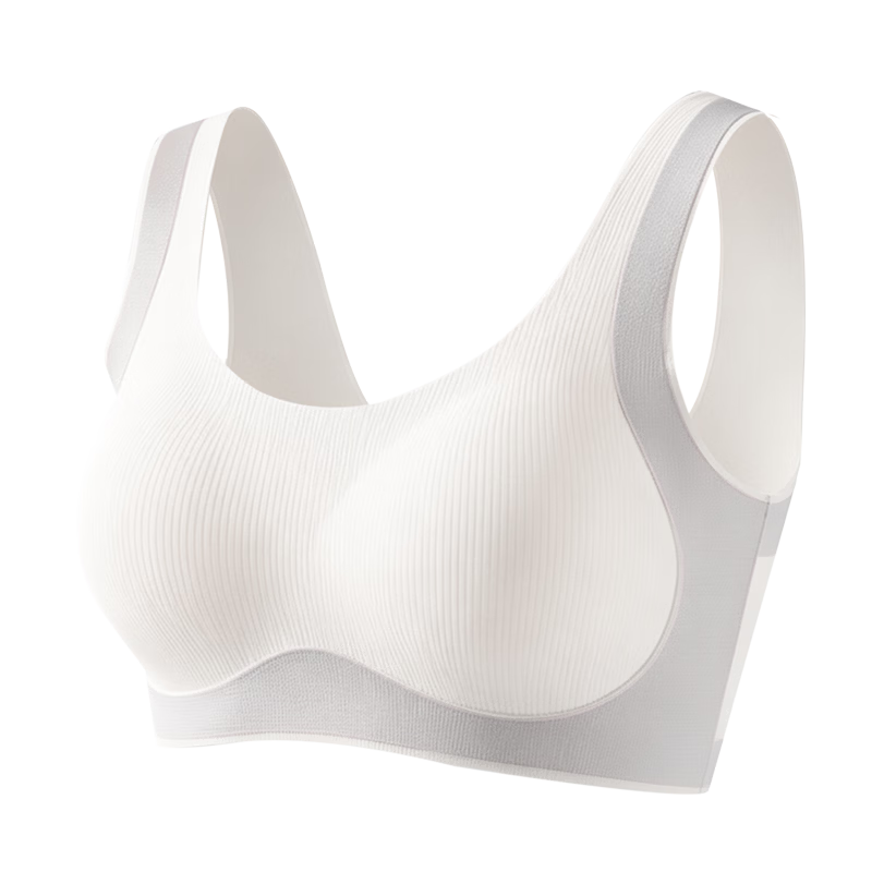 Tingmei High School Girls Sports Corrective Posture Anti-Hunchback Bra White L