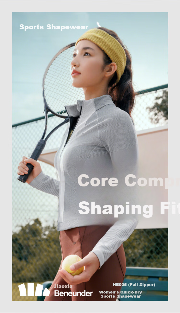 Beneunder Women's Half-Zip Slim Fit Sports Jacket Autumn Winter Breathable Quick-Dry Running Fitness Long Sleeve Warm HE004 2