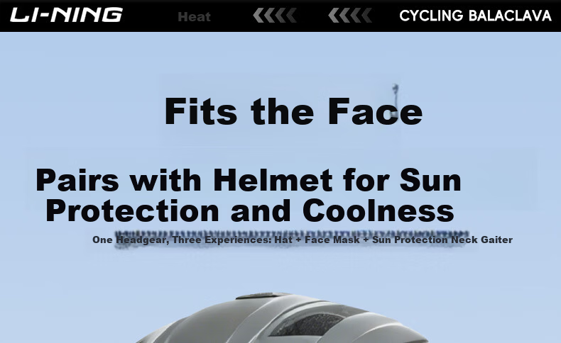 Li-Ning Sun Protection Head Cover Face Mask Unisex Cycling Summer Ice Silk Neck Gaiter Full Face Windproof Dustproof Riding Mountaineering Fishing Gear 16