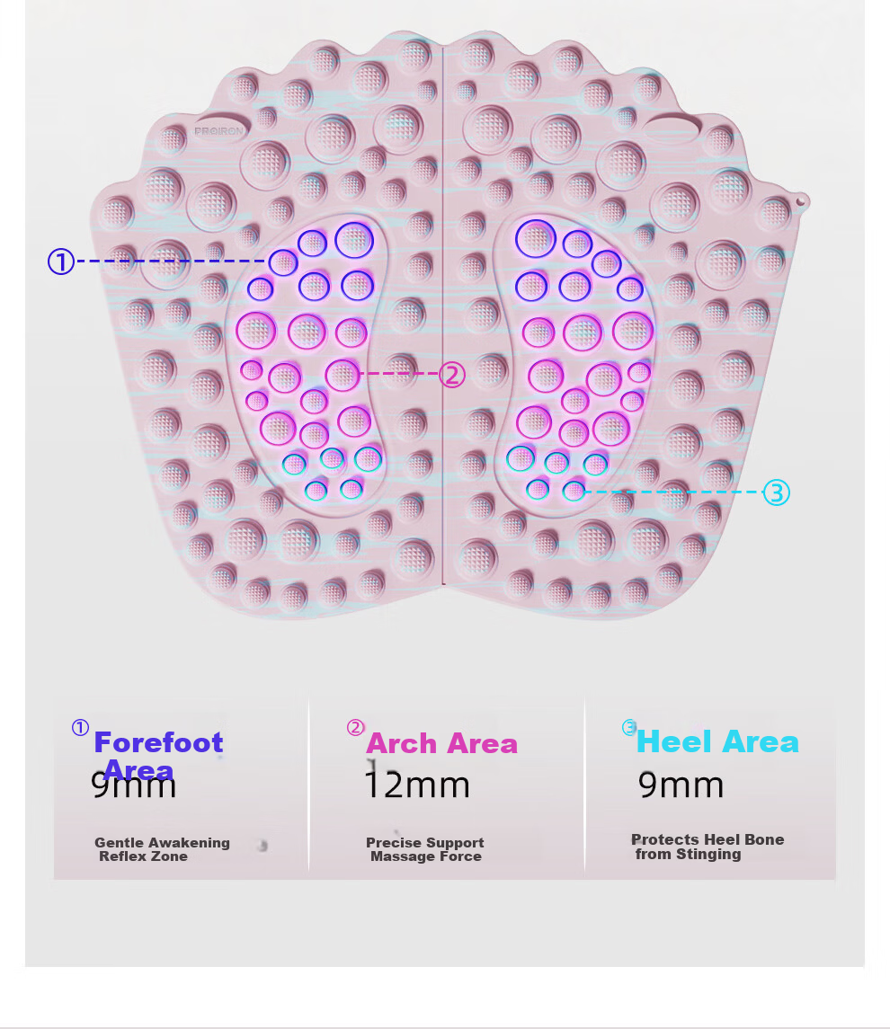 PROIRON Acupressure Foot Massage Mat Slow Jogging Pad Foot-Shaped Toe Pressure Board Camouflage Color 15