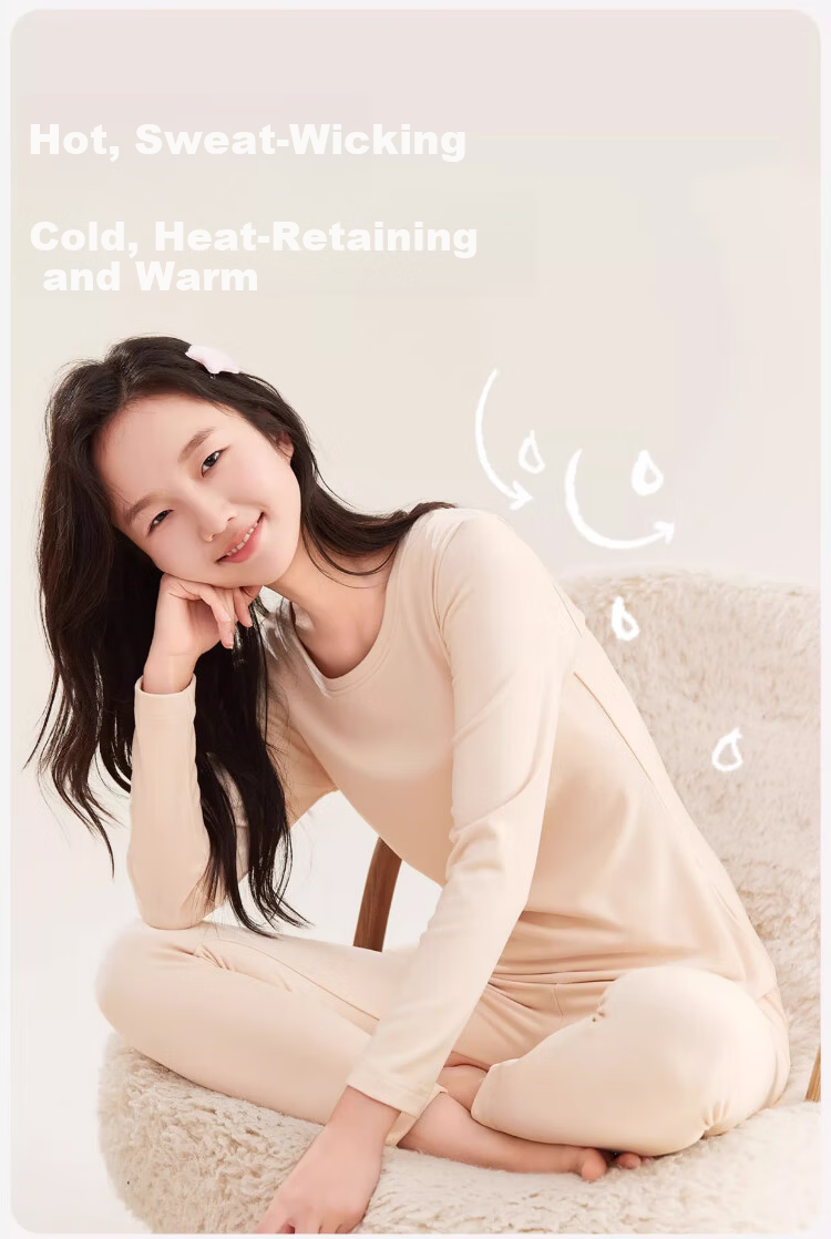 Langsha Junior High School Girls Autumn Winter Cotton Antibacterial Thermal Underwear Set for Teenagers and High School Students 11