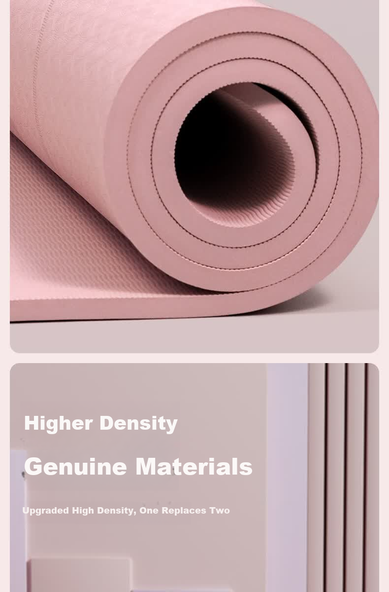 Paipu Beginner Yoga Mat TPE Shock Absorption Soundproof Non-Slip Home Exercise Fitness Mat for Women 7