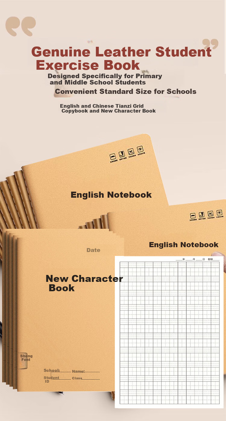 Jiamo Chinese Character Workbook for Primary School Students Tianzi Grid Exercise Book 16K Grade 1-2 Chinese Pinyin Workbook Grade 3 First Semester Homework Book 5-Pack Back to School Season 1