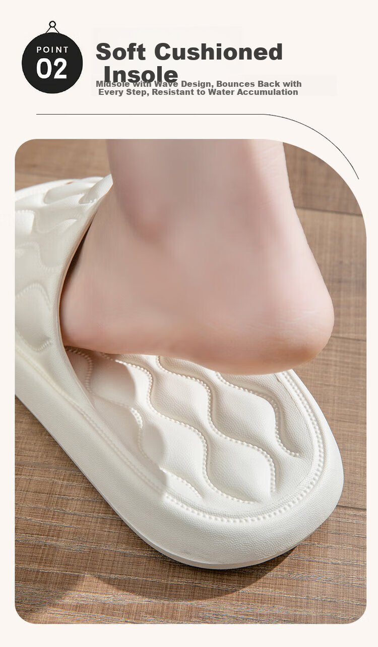 Qiumuxi Women's Home Slippers Indoor Non-Slip Wear-Resistant Lightweight Breathable Silent Pink Peach Color Size 36-37 4