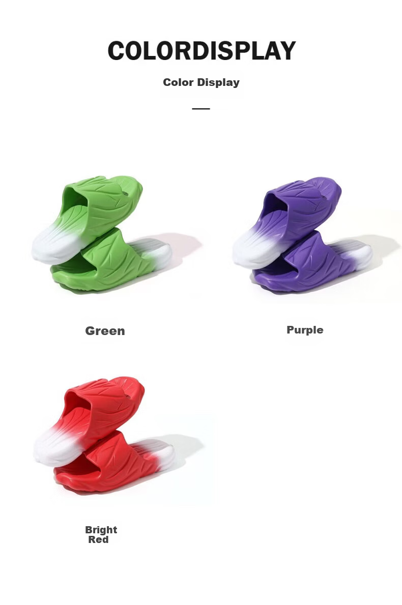 HIPANDA Cabbage Outdoor Slippers Women Non-Slip Thick Sole Height Increasing Soft Indoor Home Shower Men Flip Flops 11